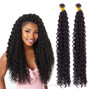 Passion Twist Crochet Braiding Hair Synthetic Wholesale Curly Water Wave Crochet Hair Water Wave Twist For Distressed